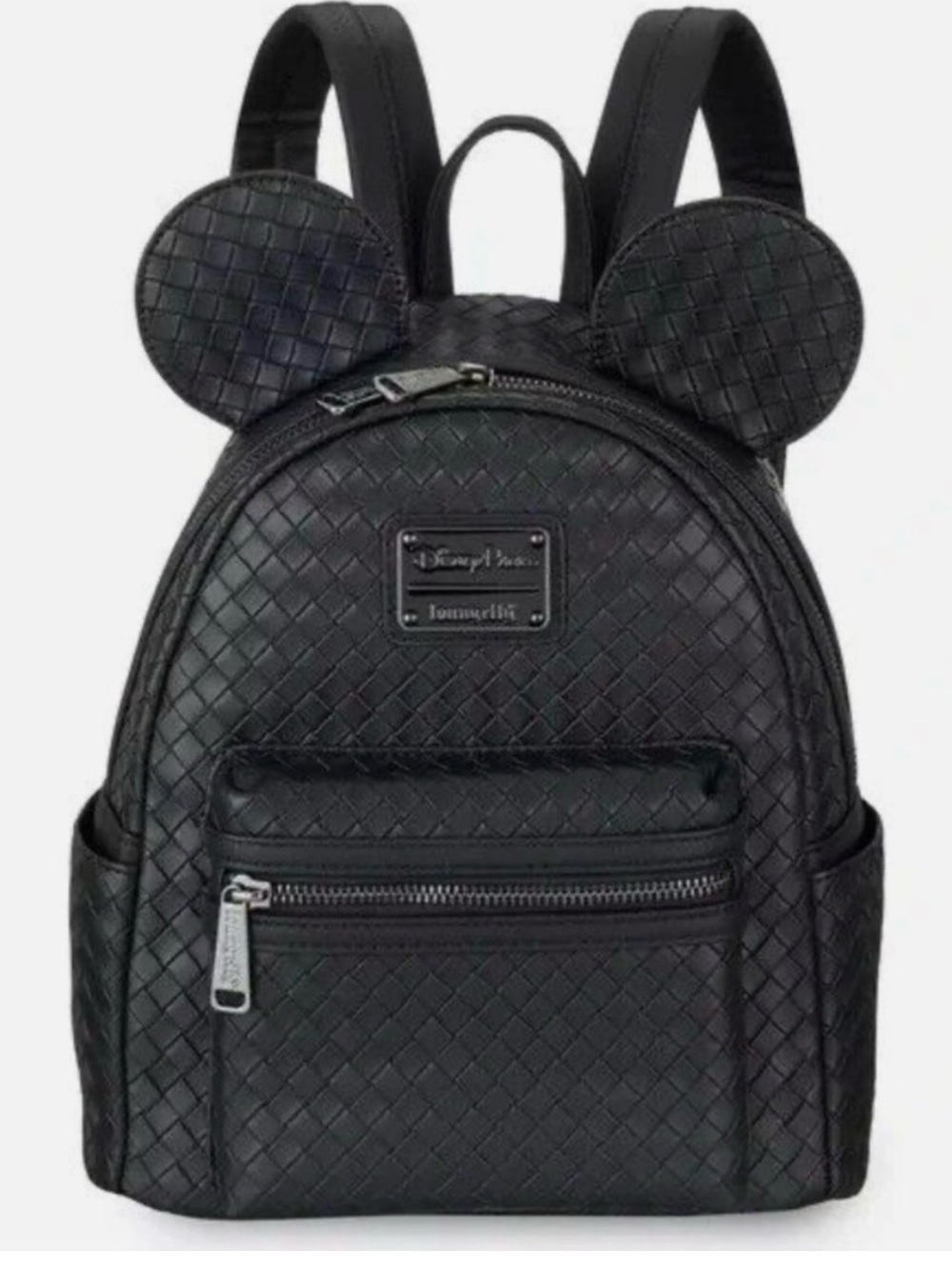 Loungefly Black Quilted Mickey Ear Backpack - Picture 4 of 4